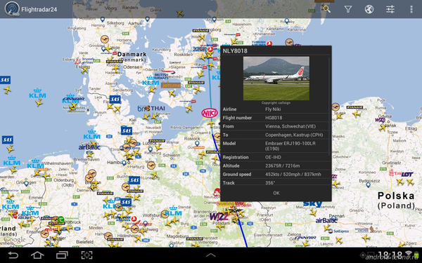 Flightradar24 Pro для Андроид скачать бесплатно на Android