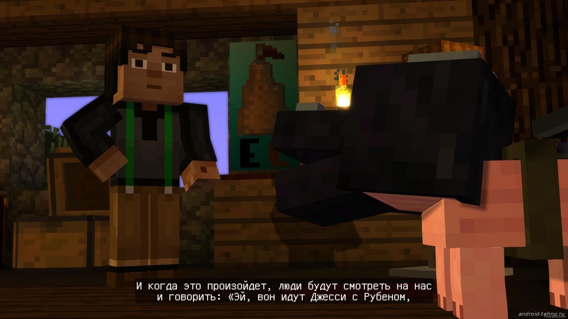 Minecraft: Story Mode на андроид - диалоги