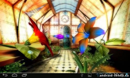 Magic Greenhouse 3D Pro lwp - красочные обои для андроид