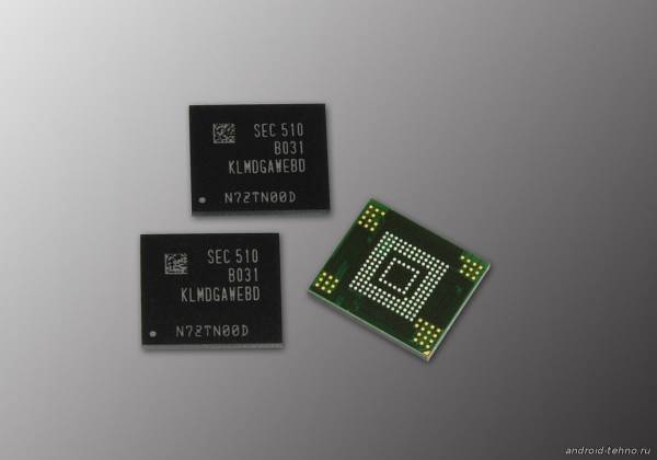 Samsung выпустит 128 ГБ память для смартфонов среднего уровня.